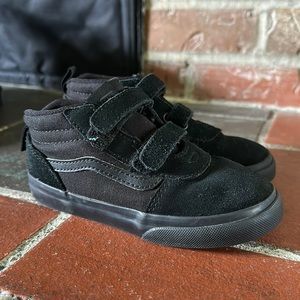 Toddler Black Hightop Vans Velcro Straps